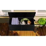 Skrzynia ogrodowa Plonos 390 litrów, czarna