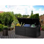 Skrzynia ogrodowa Plonos 390 litrów, czarna