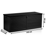 Skrzynia ogrodowa Plonos 390 litrów, czarna