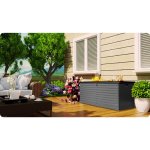 Skrzynia ogrodowa Plonos 390 litrów, szara