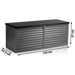 Skrzynia ogrodowa Plonos 390 litrów, szara