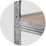 Regał magazynowy Plonos 150x75x30 cm, metalowy - składany