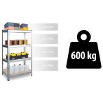 Regał magazynowy Plonos 174x80x40 cm, metalowy - składany