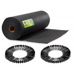 Agrowłóknina Plonos 1,6x100 m + 100 szpilek, czarna