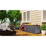 Skrzynia ogrodowa Plonos 270 litrów, szara