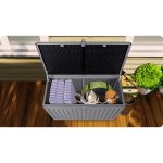 Skrzynia ogrodowa Plonos 270 litrów, szara