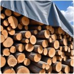 Plandeka Plonos 5x4 m, 260 g/m², srebrna