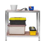 Regał magazynowy Plonos 150x75x30 cm, metalowy - składany (2 szt.)