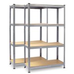 Regał magazynowy Plonos 150x75x30 cm, metalowy - składany (2 szt.)