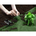 Agrowłóknina Plonos 1,6x50 m + 100 szpilek, czarno-zielona