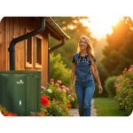 Zbiornik na deszczówkę Plonos 1000 l, zielony