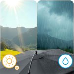 Parasol ogrodowy Plonos 6 profili, 180 g, 350 cm, szary