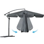 Parasol ogrodowy Plonos 6 profili, 180 g, 350 cm, szary