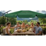 Parasol ogrodowy Plonos 6 profili, 180 g, 350 cm, zielony