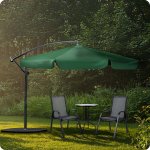 Parasol ogrodowy Plonos 6 profili, 180 g, 350 cm, zielony