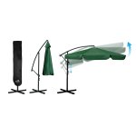 Parasol ogrodowy Plonos 6 profili, 180 g, 350 cm, zielony