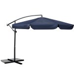 Parasol ogrodowy Plonos 6 profili, 180 g, 300 cm, niebieski