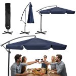 Parasol ogrodowy Plonos 6 profili, 180 g, 300 cm, niebieski