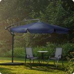Parasol ogrodowy Plonos 6 profili, 180 g, 300 cm, niebieski
