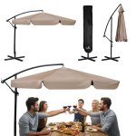 Parasol ogrodowy Plonos 6 profili, 180 g, 350 cm, beżowy