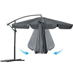 Parasol ogrodowy Plonos 8 profili, 180 g, 350 cm, szary