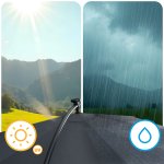 Parasol ogrodowy Plonos 6 profili, 160 g, 350 cm, podświetlany, szary