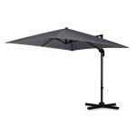 Parasol ogrodowy Plonos 8 profili, 210 g, 420 cm, szary