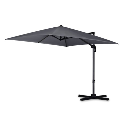 Parasol ogrodowy Plonos 8 profili, 210 g, 420 cm, szary