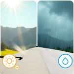 Parasol ogrodowy Plonos 8 profili,  210 g, 420 cm, beżowy