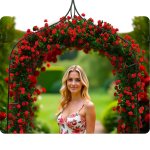 Pergola ogrodowa Plonos 265x140 cm, ciemnozielona