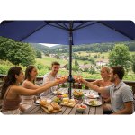 Parasol ogrodowy Plonos 6 profili, 160 g, 300 cm, niebieski