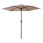 Parasol ogrodowy Plonos 6 profili, 160 g, 300 cm, beżowy