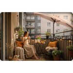 Parasol ogrodowy Plonos 6 profili, 160 g, 300 cm, beżowy