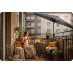 Parasol ogrodowy Plonos 6 profili, 160 g, 300 cm, szary