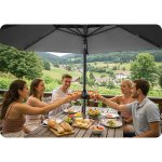 Parasol ogrodowy Plonos 6 profili, 160 g, 300 cm, szary