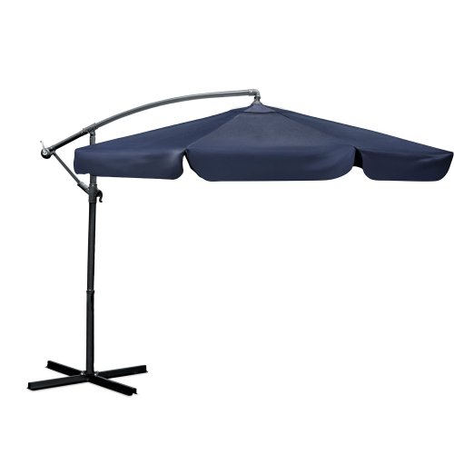 Parasol ogrodowy Plonos 8 profili, 180 g, 300 cm, niebieski