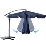 Parasol ogrodowy Plonos 8 profili, 180 g, 300 cm, niebieski
