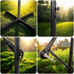 Parasol ogrodowy Plonos 8 profili, 180 g, 300 cm, beżowy