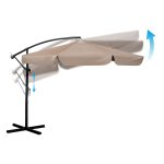 Parasol ogrodowy Plonos 8 profili, 180 g, 300 cm, beżowy