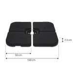 Podstawa do parasola ogrodowego Plonos 50x50 cm, czarna