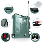 Opryskiwacz akumulatorowy Plonos PL-602, 16 l, zielony