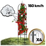 Pergola ogrodowa Plonos 200x40 cm, czarna