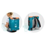 Opryskiwacz akumulatorowy Plonos PL-604, 16 l, turkusowy