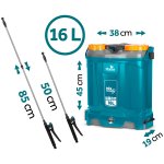 Opryskiwacz akumulatorowy Plonos PL-604, 16 l, turkusowy