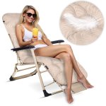 Leżak ogrodowy składany z poduszką Sofotel ChillWell beżowy