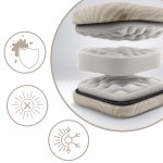 Leżak ogrodowy składany z poduszką Sofotel ChillWell zestaw 2 szt beżowy