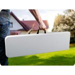 Ławka ogrodowa składana Plonos 183x28x43 cm, biała