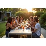 Ławka ogrodowa składana Plonos 183x28x43 cm, biała