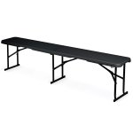 Ławka ogrodowa składana Plonos 183x28x43 cm, czarna