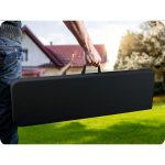 Ławka ogrodowa składana Plonos 183x28x43 cm, czarna